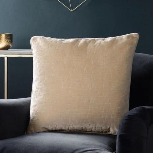 Paoletti Bloomsbury Ivory Velvet Cushion
