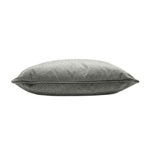 Paoletti, Florence Embossed Velvet Cushion - Silver - Image 2