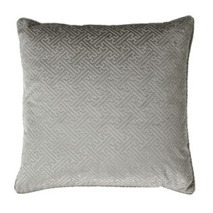 Paoletti, Florence Embossed Velvet Cushion - Silver - Image 4