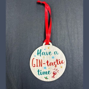 Quirky Tartan - Gin-Tastic Time Hanging Bauble