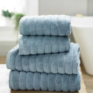 Ribbleton Zerotwist Cotton Hand Towels, set of 2 - Blue