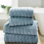 Ribbleton Zerotwist Cotton Bath Towels, set of 2 - Blue