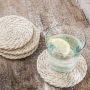 Round Jute Coasters - set of 4