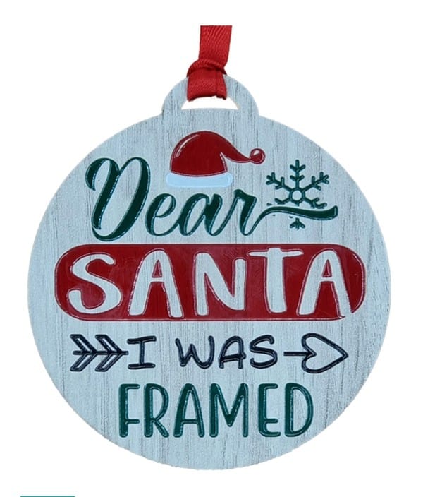 Quirky Tartan - I Was Framed Hanging Bauble - Jaro Design Studio - 1