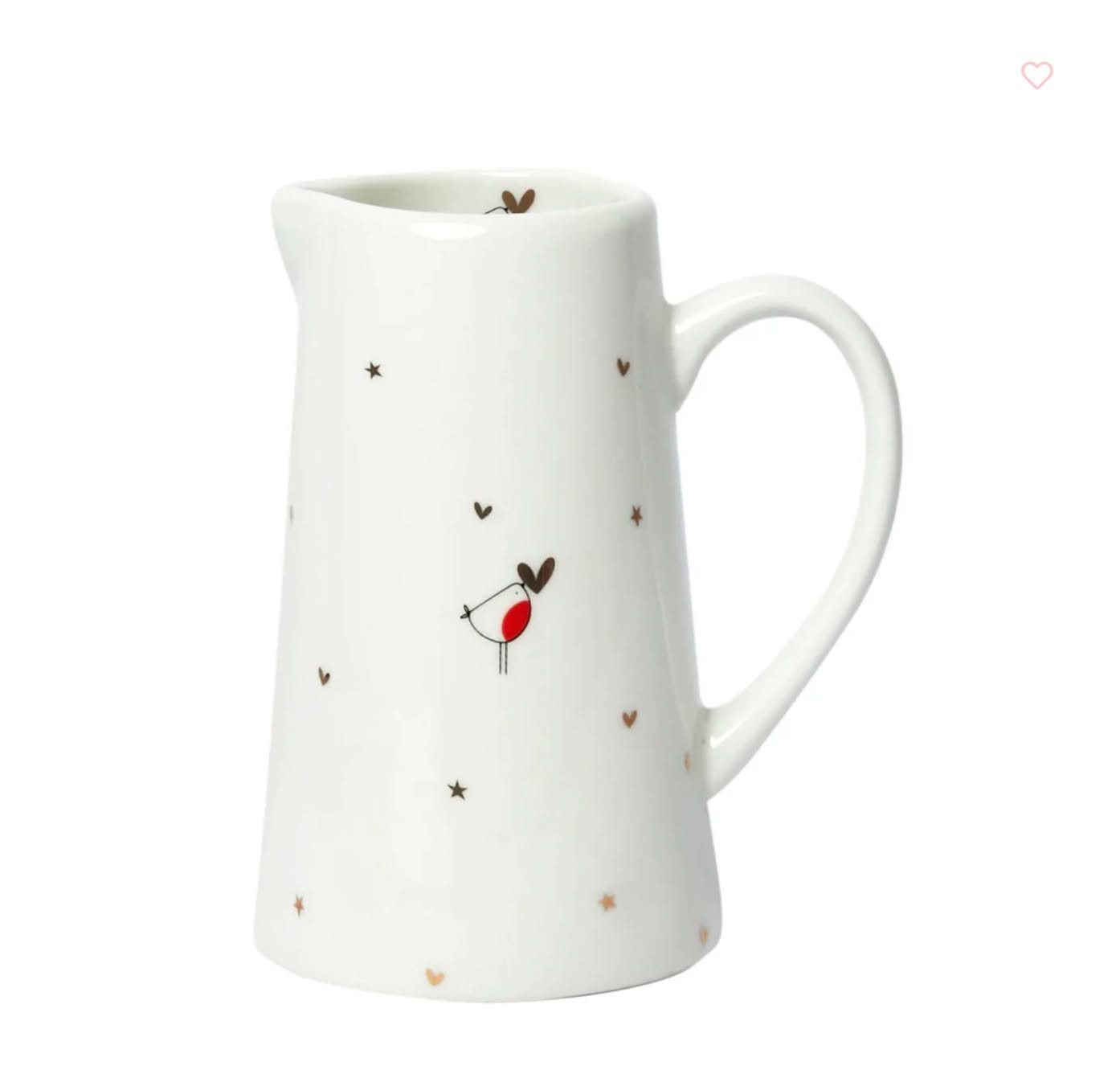 Belly Button Bubble Robin Hearts and Stars Jug - Medium