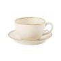 Seasons Oatmeal Bowl Shape Cup and Saucer, 34cl - set of 2