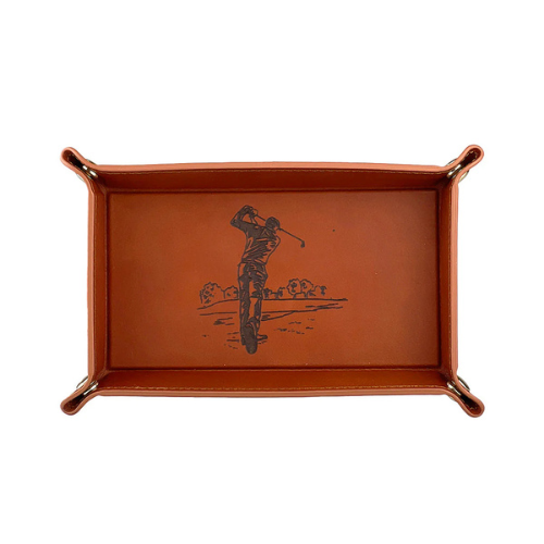 Selbrae House – Golf Leather Trinket Tray - Jaro Design Studio - 1 Selbrae House – Golf Leather Trinket Tray
