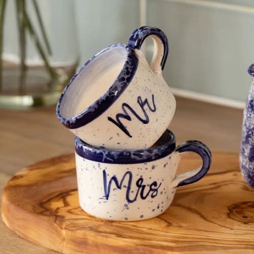 Selbrae House Mr & Mrs Espresso Cup Set - Jaro Design Studio - 3 Selbrae House Mr & Mrs Espresso Cup Set - Image 3