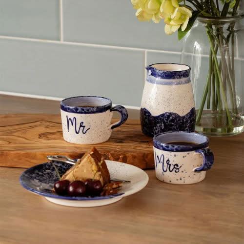 Selbrae House Mr & Mrs Espresso Cup Set - Jaro Design Studio - 4 Selbrae House Mr & Mrs Espresso Cup Set - Image 4