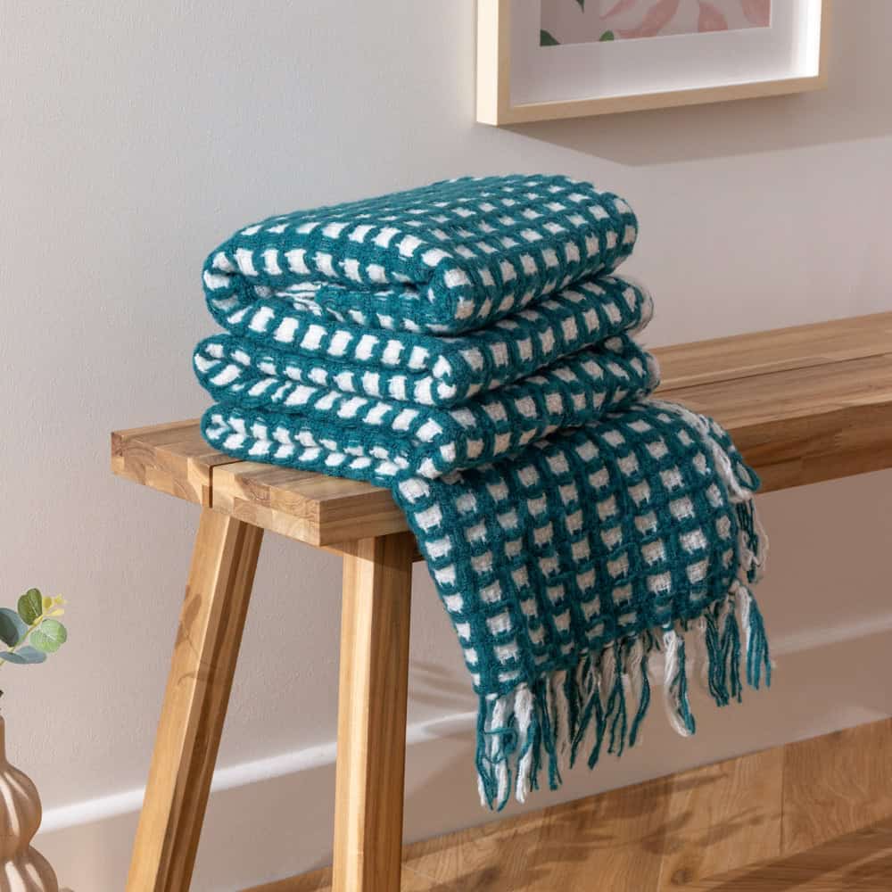 Furn Toasty Blue Throw - Teal - Jaro Design Studio - 3 Furn Toasty Blue Throw - Teal - Image 3