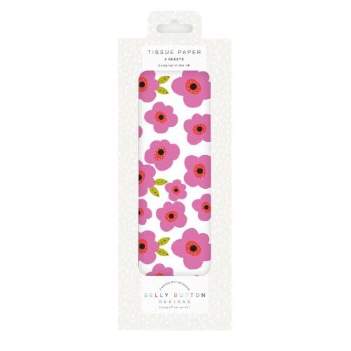 Belly Button Tissue Paper – Mauve Flowers
