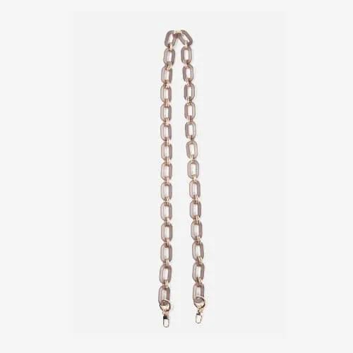 Square Link Acrylic Bag Strap Grey
