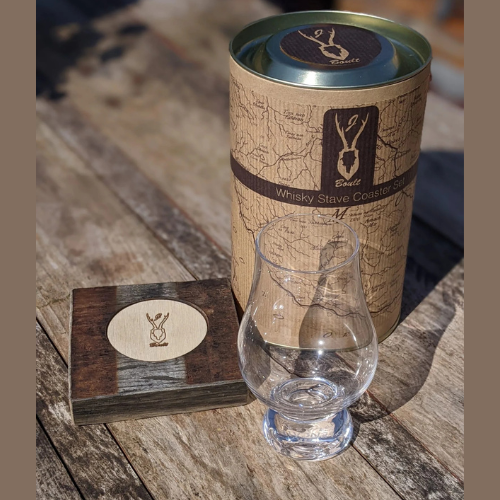 J Boult Upcycled Whisky Stave Coaster & Glencairn Glass - Jaro Design Studio - 6 J Boult Upcycled Whisky Stave Coaster & Glencairn Glass - Image 6