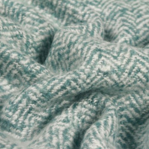 Furn Weaver Herringbone Throw, Teal - Image 2