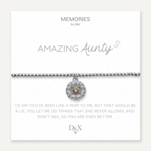 Memories Flower Bracelet – Amazing Aunty!
