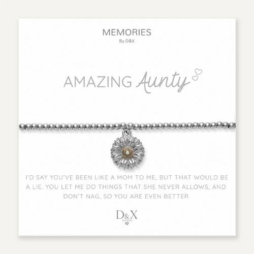 Memories Flower Bracelet – Amazing Aunty!