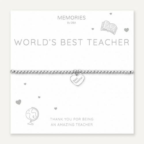 Memories Apple Bracelet – Worlds Best Teacher