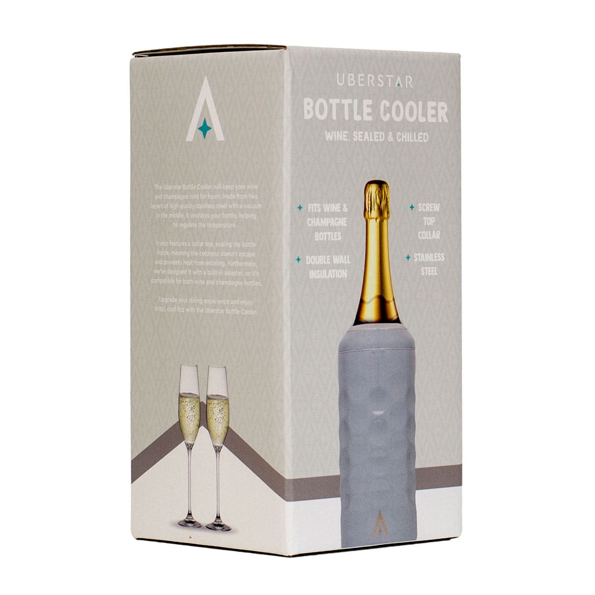 UBERSTAR Wine and Champagne Bottle Cooler - Jaro Design Studio - 1 UBERSTAR Wine and Champagne Bottle Cooler