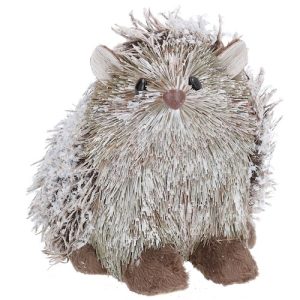 Snowy Bristle Hedgehog Bristle Ornament, large - JX22