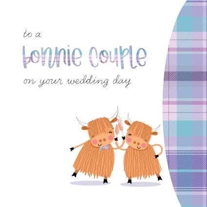 Pink Pig Cards - Bonny Couple Wedding