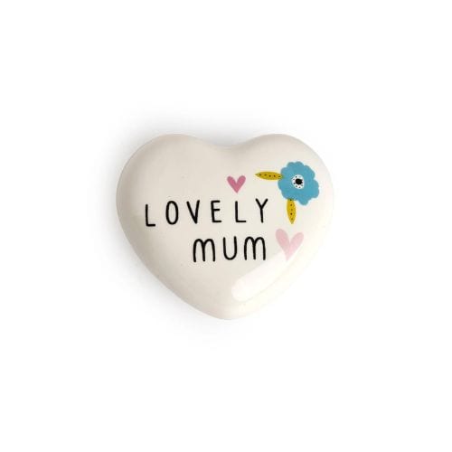 Belly Button Lovely Mum Heart Porcelain Token