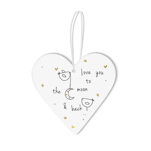 Belly Button – Love You To The Moon And Back Hanging Heart