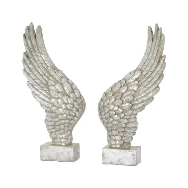 Freestanding Antique Silver Angel Wings Ornament - Jaro - Jaro Design Studio - 1