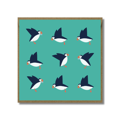 Puffin Greetings Card by Fiddy + Mabel - Jaro Design Studio - 1 Puffin Greetings Card by Fiddy + Mabel