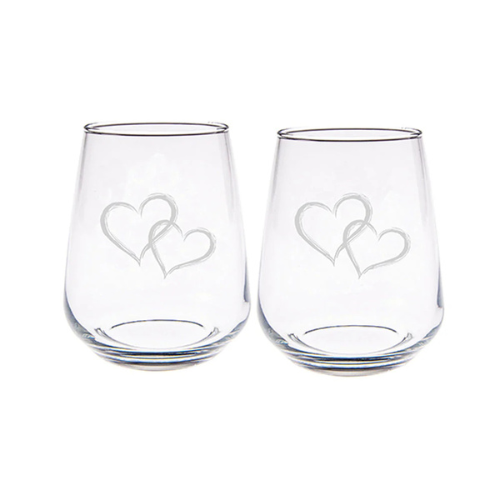 Selbrae House – Stemless Heart Glasses, set of 2