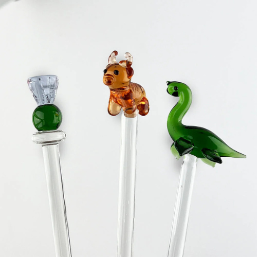 Selbrae House - Glass Thistle Drinks Stirrer - Jaro Design Studio - 3 Selbrae House - Glass Thistle Drinks Stirrer - Image 3